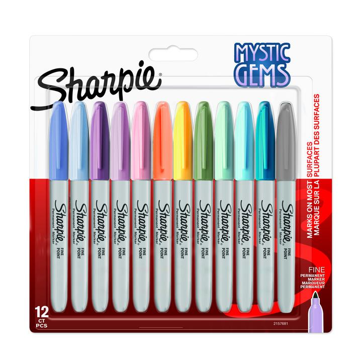 Marker permanentny SHARPIE Fine Mystic Gems 12 szt.